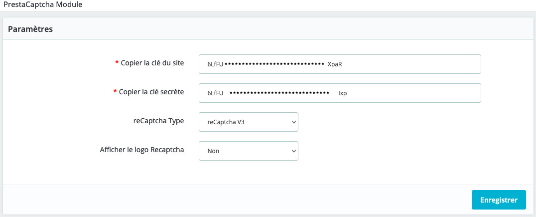 Module Captcha pour Prestashop 1.7 à 8.1