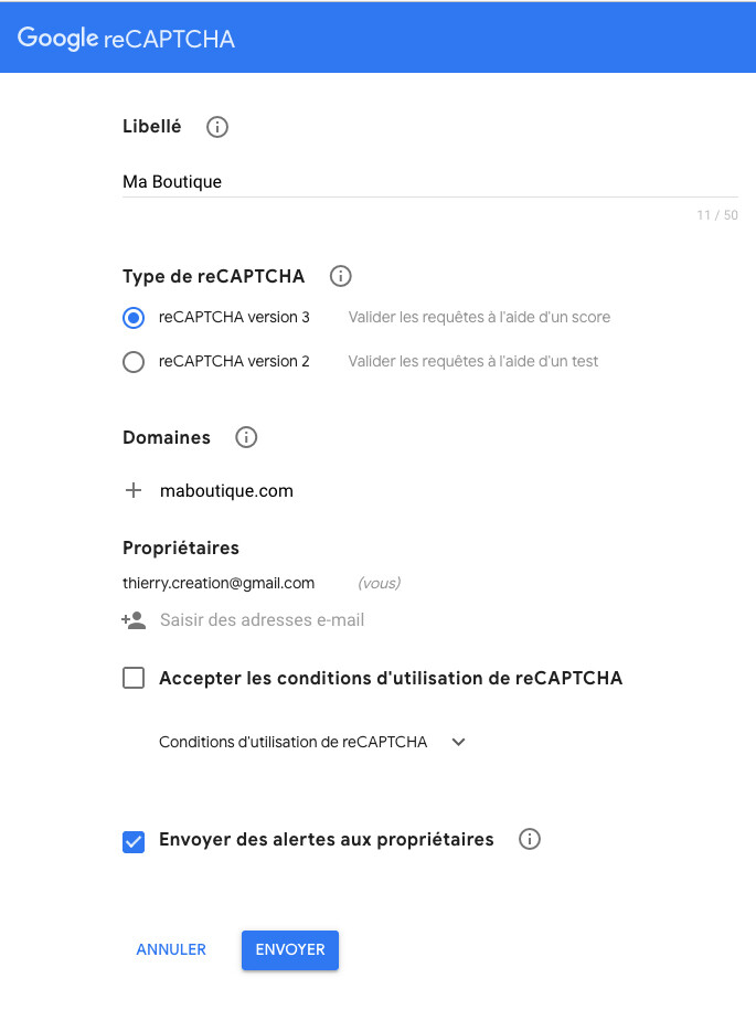 Module Captcha pour Prestashop 1.7 à 8.1