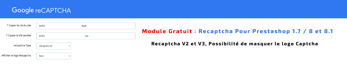 Module Captcha Gratuit pour prestaShop 8